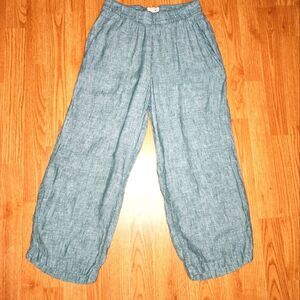 Cynthia Rowley Womens Light Green Linen Pants Sz S Pull On Quiet Lux High Rise
